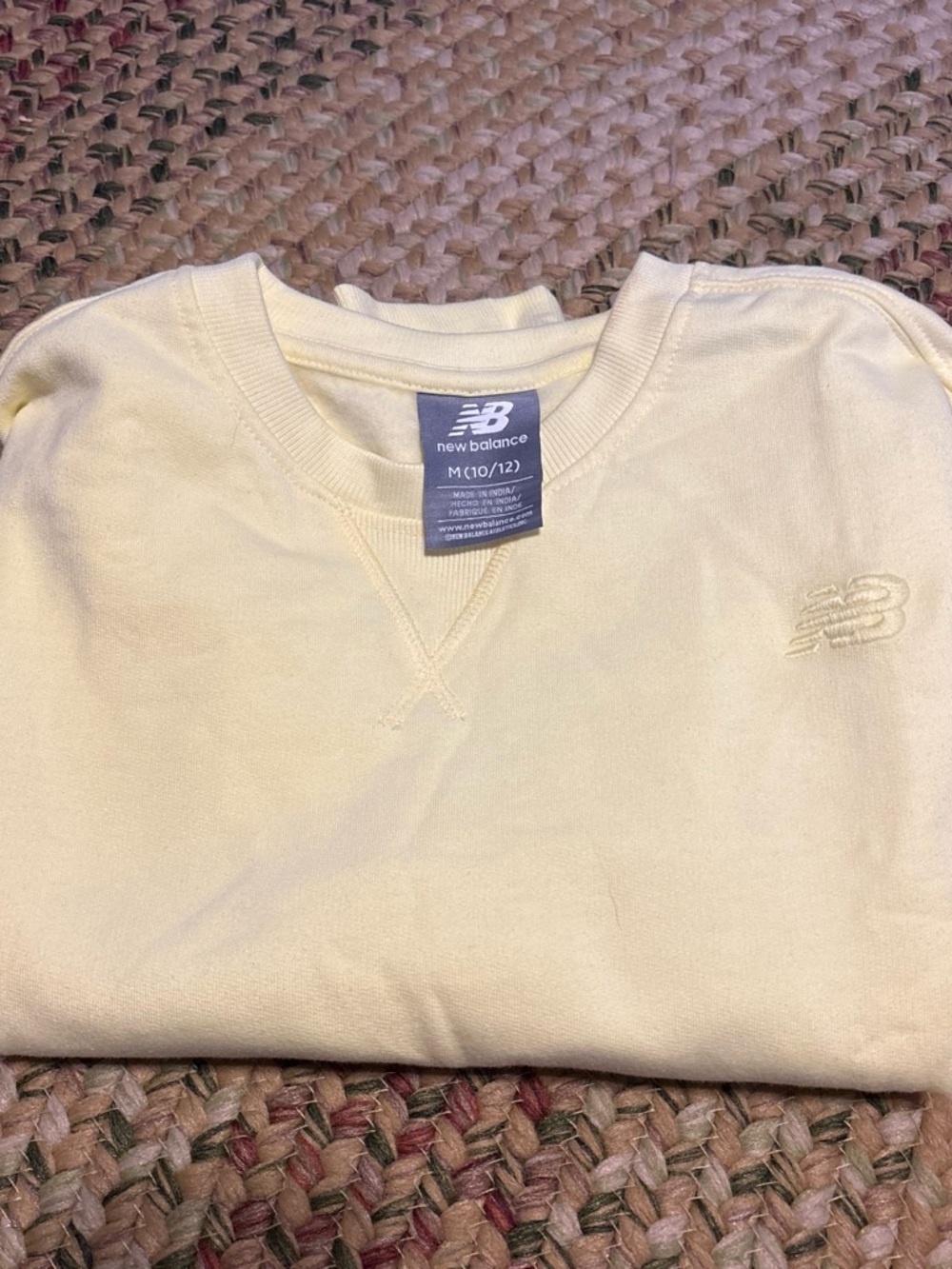 New Balance kids Cream Crewneck Sweatshirt